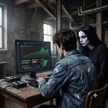 The Marrow Twins - Clark and Olphia Jane checking out their stats.